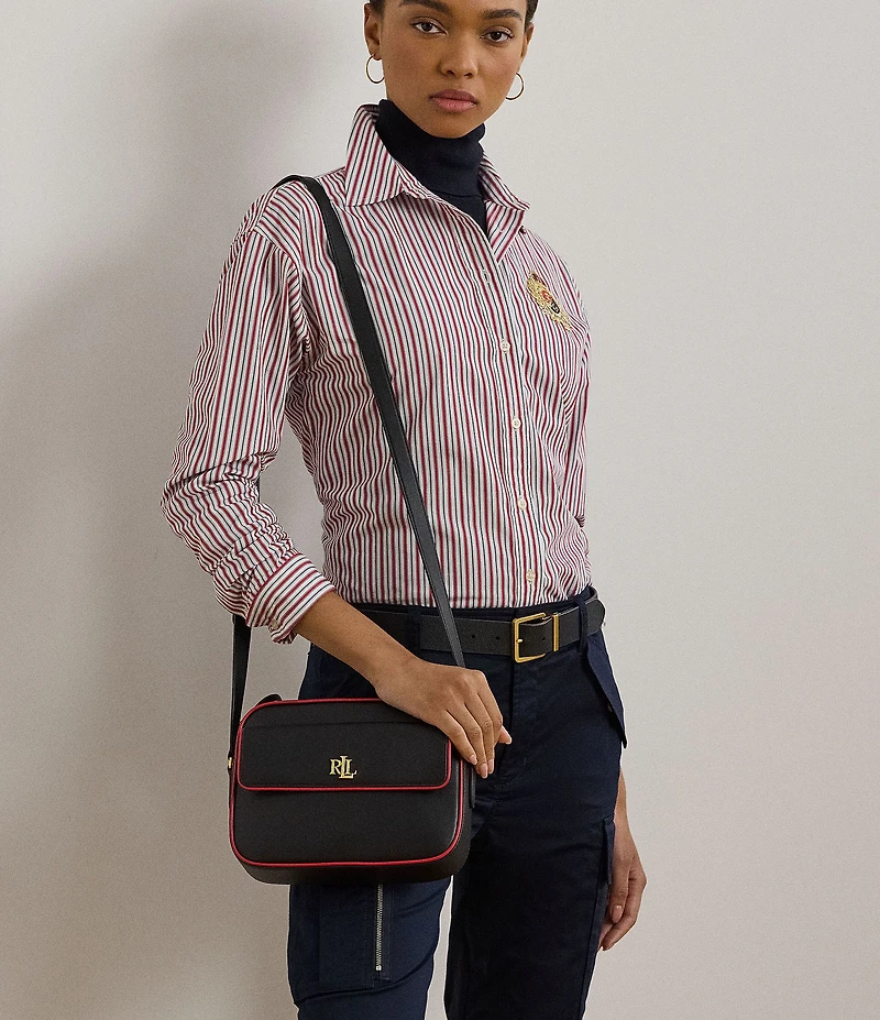 Lauren Ralph Lauren Marcy Medium Contrast Trim Crossbody Bag