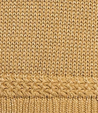 Lauren Ralph Lauren Metallic Cotton Blend Crew Neck Long Sleeve Sweater