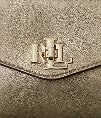 Lauren Ralph Lauren Farrah Small Metallic Leather Satchel Bag