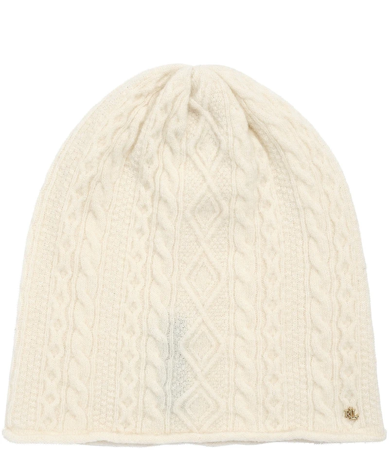 Lauren Ralph Lauren Mini Cable Knit Slouchy Beanie