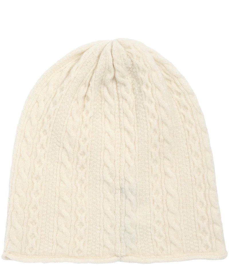 Lauren Ralph Lauren Mini Cable Knit Slouchy Beanie