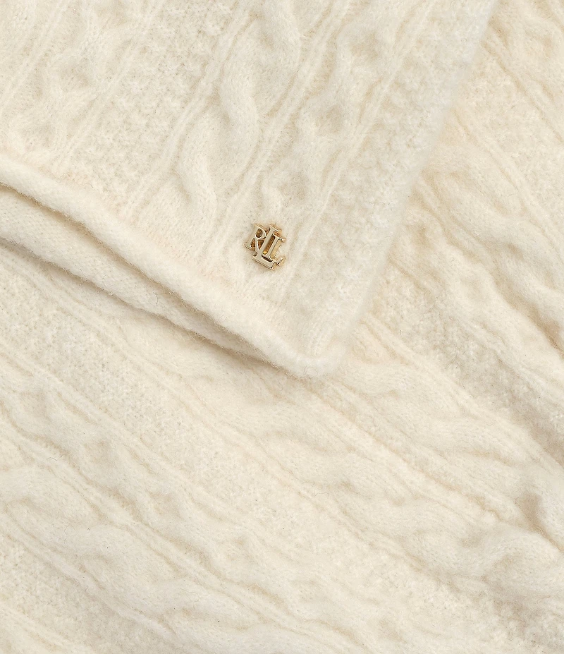 Lauren Ralph Lauren Mini Cable Knit Slouchy Beanie