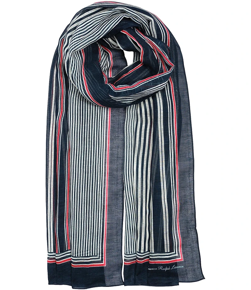 Lauren Ralph Lauren Mixed Stripe Scarf Wrap