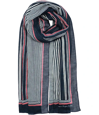 Lauren Ralph Lauren Mixed Stripe Scarf Wrap