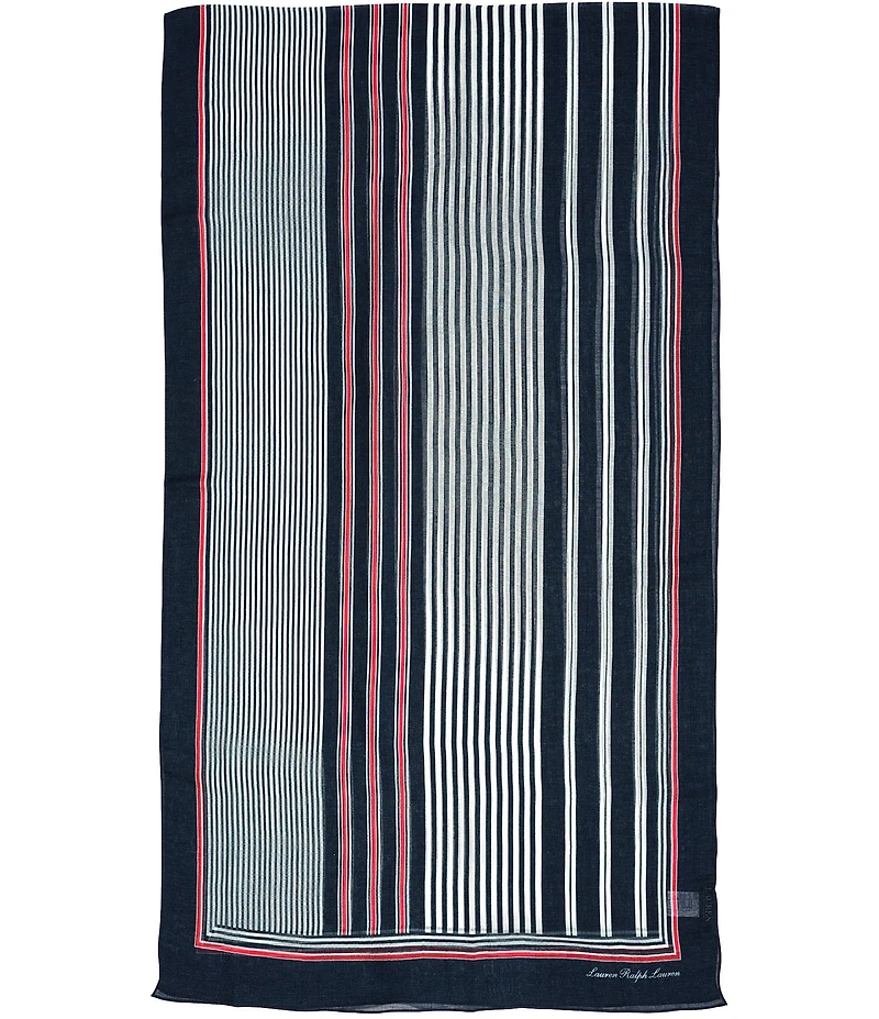 Lauren Ralph Lauren Mixed Stripe Scarf Wrap