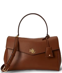 Lauren Ralph Lauren Nappa Leather Medium Farrah Soft Satchel Bag
