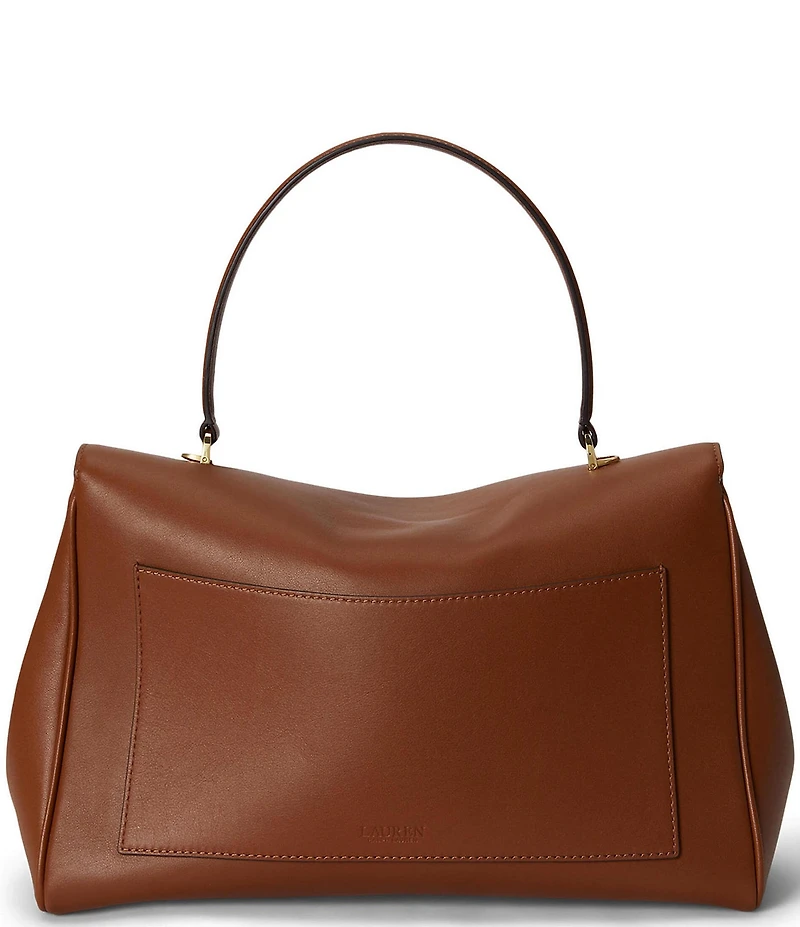 Lauren Ralph Lauren Nappa Leather Medium Farrah Soft Satchel Bag