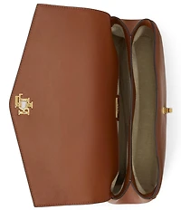 Lauren Ralph Lauren Nappa Leather Medium Farrah Soft Satchel Bag