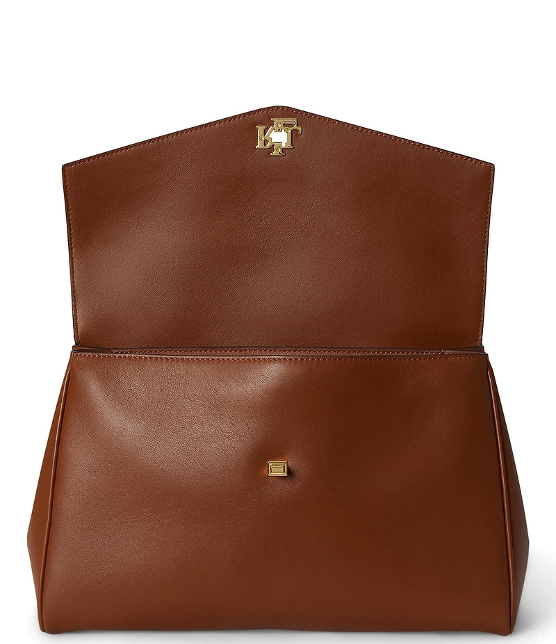 Lauren Ralph Lauren Nappa Leather Medium Farrah Soft Satchel Bag