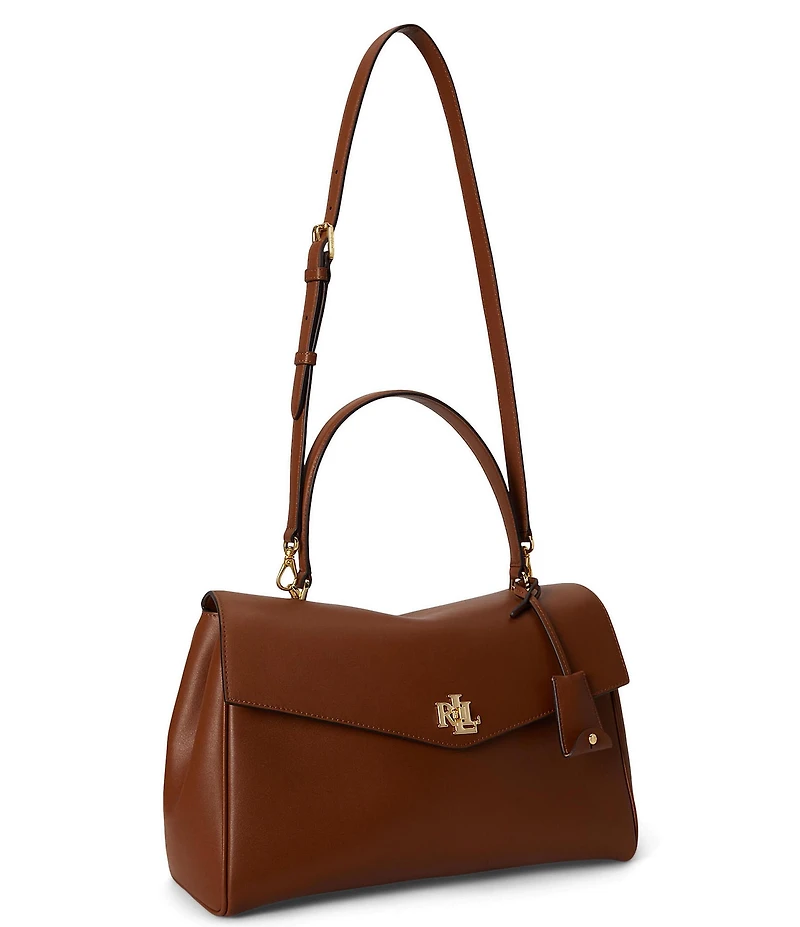 Lauren Ralph Lauren Nappa Leather Medium Farrah Soft Satchel Bag