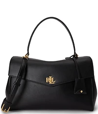 Lauren Ralph Lauren Nappa Leather Medium Farrah Soft Satchel Bag