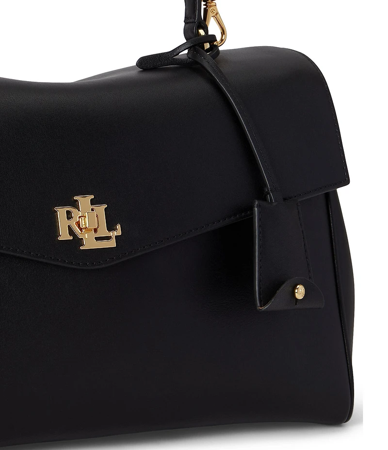 Lauren Ralph Lauren Nappa Leather Medium Farrah Soft Satchel Bag