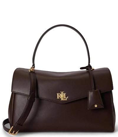 Lauren Ralph Lauren Nappa Leather Medium Farrah Soft Satchel Bag