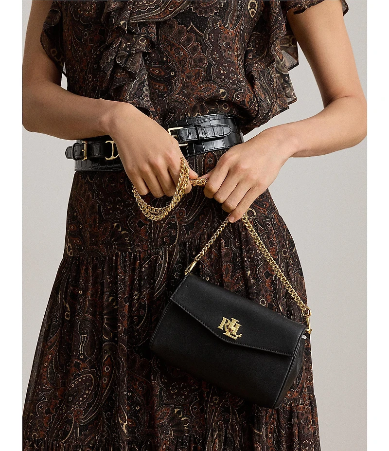 Lauren Ralph Lauren Nappa Leather Tanner Crossbody Wallet