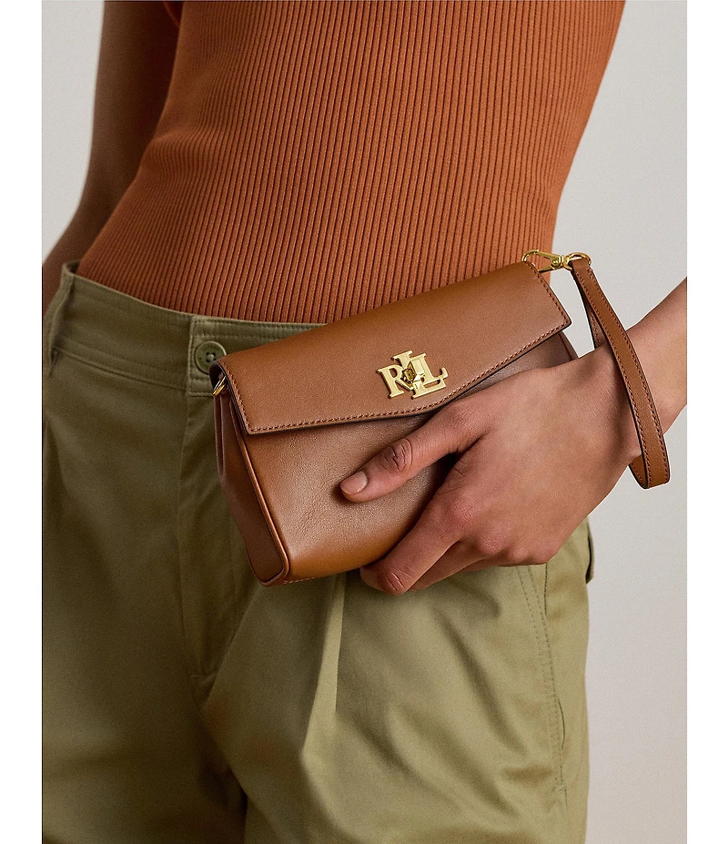 Lauren Ralph Lauren Nappa Leather Tanner Crossbody Wallet