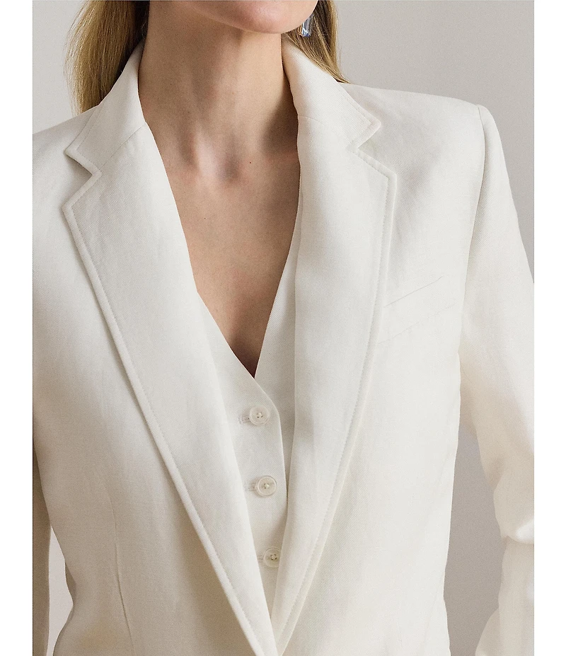 Lauren Ralph Lauren Notch Lapel Long Sleeve Blazer
