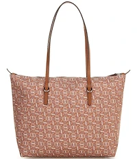 Lauren Ralph Lauren Keaton Medium Nylon Chain Print Tote Bag