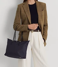 Lauren Ralph Lauren Keaton Medium Nylon Tote Bag