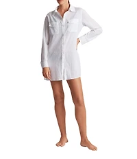 Lauren Ralph Lauren Organic Cotton Classic Camp Swim Cover-Up Shirt