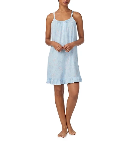 Lauren Ralph Lauren Paisley Print Sleeveless Scoop Neck Jersey Knit Chemise