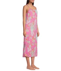 Lauren Ralph Lauren Paisley Print Sleeveless Scoop Neck Woven Ballet Nightgown