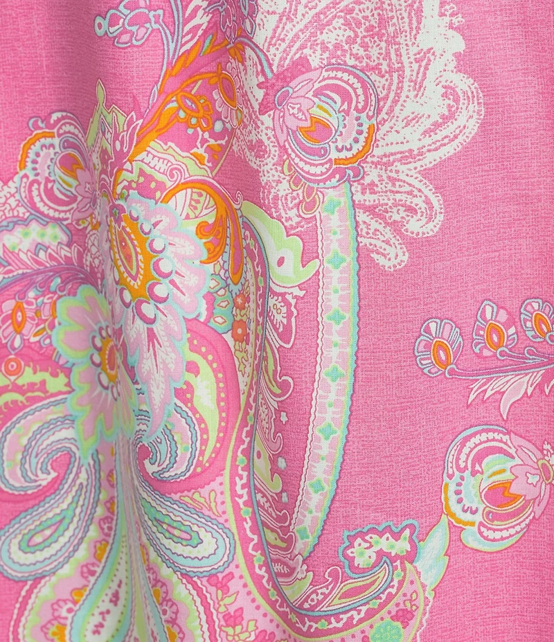 Lauren Ralph Lauren Paisley Print Sleeveless Scoop Neck Woven Ballet Nightgown