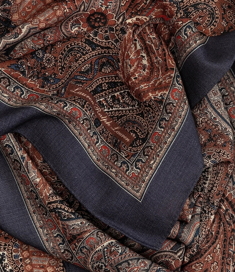 Lauren Ralph Lauren Paisley Wool Square Scarf