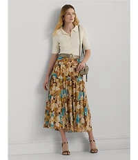 Lauren Ralph Lauren Pauldina Floral Aline Midi Skirt