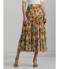 Lauren Ralph Lauren Pauldina Floral Aline Midi Skirt