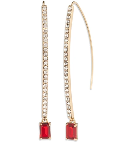 Lauren Ralph Lauren Pave Stone Threader Earrings