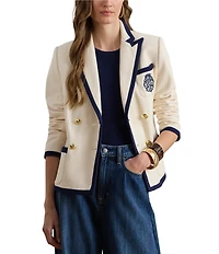 Lauren Ralph Lauren Peak Lapel Long Sleeve Double Breasted Blazer