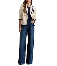 Lauren Ralph Lauren Peak Lapel Long Sleeve Double Breasted Blazer