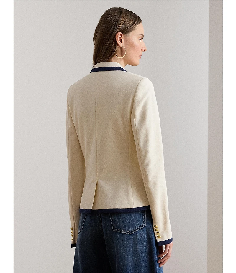 Lauren Ralph Lauren Peak Lapel Long Sleeve Double Breasted Blazer