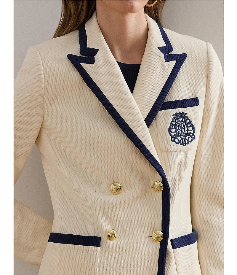 Lauren Ralph Lauren Peak Lapel Long Sleeve Double Breasted Blazer