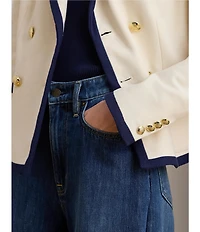 Lauren Ralph Lauren Peak Lapel Long Sleeve Double Breasted Blazer