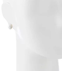 Lauren Ralph Lauren Pearl Bezel Stud Earrings