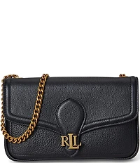 Lauren Ralph Lauren Bradley Pebbled Leather Wallet Crossbody Bag