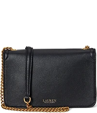 Lauren Ralph Lauren Bradley Pebbled Leather Wallet Crossbody Bag