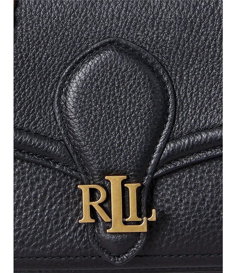 Lauren Ralph Lauren Bradley Pebbled Leather Wallet Crossbody Bag