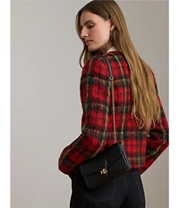 Lauren Ralph Lauren Bradley Pebbled Leather Wallet Crossbody Bag