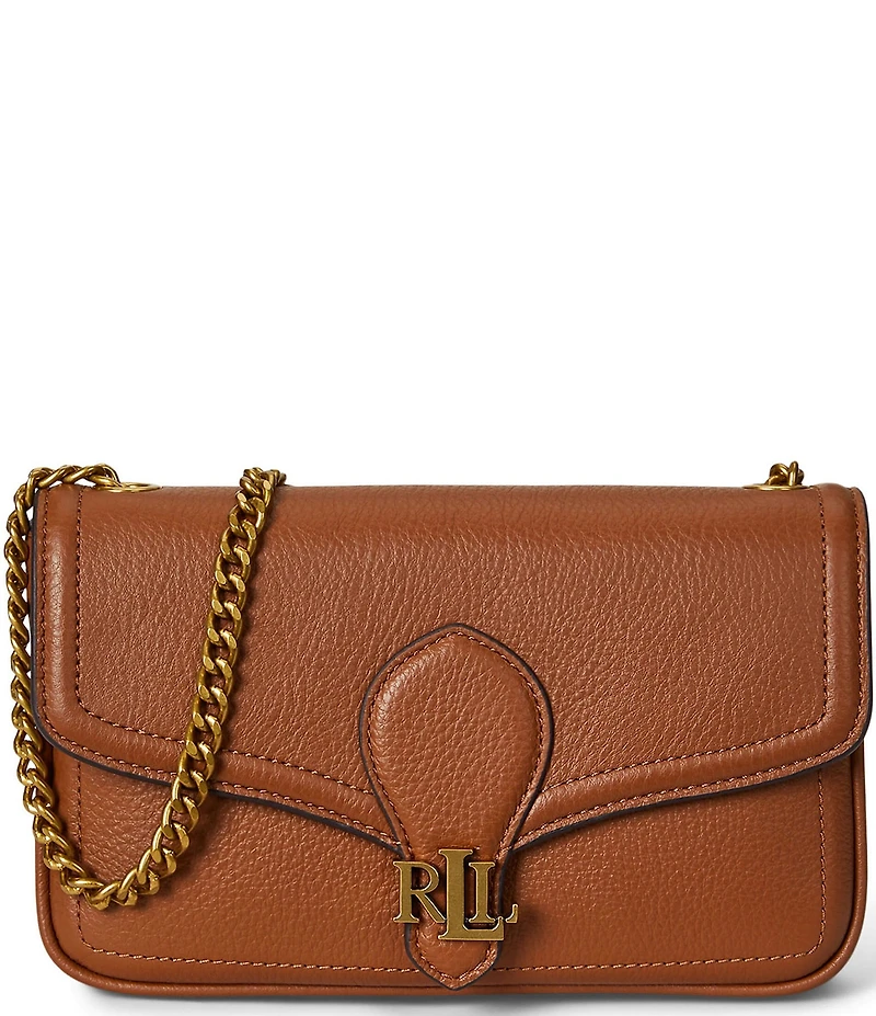Lauren Ralph Lauren Bradley Pebbled Leather Wallet Crossbody Bag