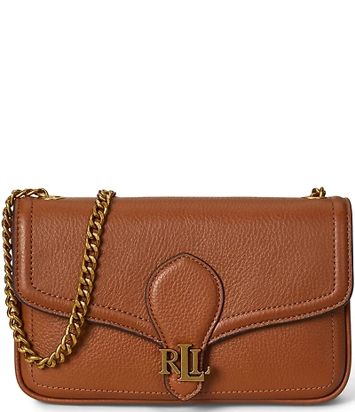 Lauren Ralph Lauren Bradley Pebbled Leather Wallet Crossbody Bag