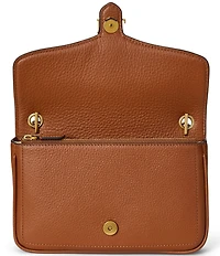 Lauren Ralph Lauren Bradley Pebbled Leather Wallet Crossbody Bag