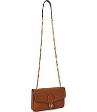 Lauren Ralph Lauren Bradley Pebbled Leather Wallet Crossbody Bag