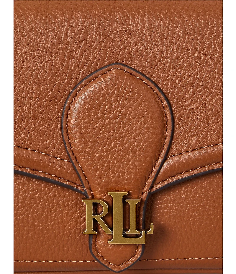 Lauren Ralph Lauren Bradley Pebbled Leather Wallet Crossbody Bag