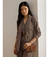Lauren Ralph Lauren Bradley Pebbled Leather Wallet Crossbody Bag