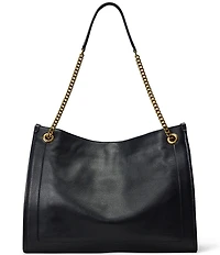 Lauren Ralph Lauren Bradley Pebbled Leather Large Tote Bag