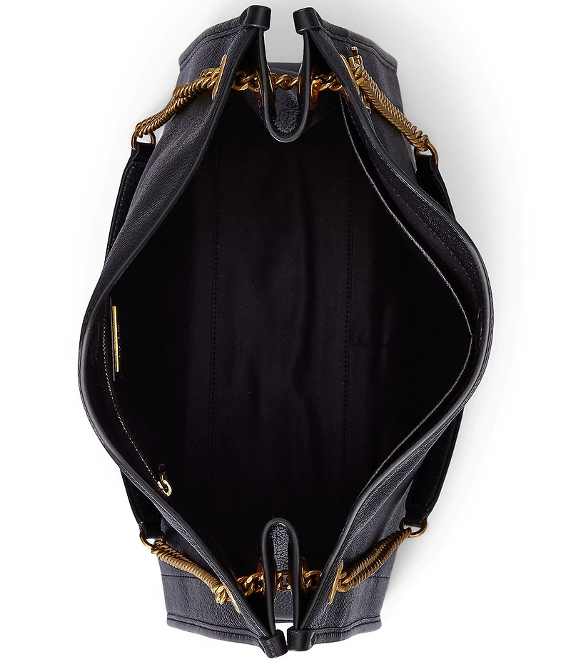 Lauren Ralph Lauren Bradley Pebbled Leather Large Tote Bag