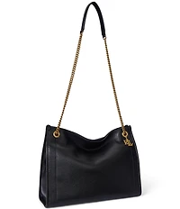 Lauren Ralph Lauren Bradley Pebbled Leather Large Tote Bag