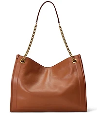 Lauren Ralph Lauren Bradley Pebbled Leather Large Tote Bag
